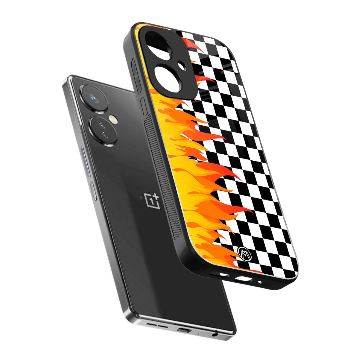 lil flames wild mode back phone cover | glass case for oneplus nord ce 3