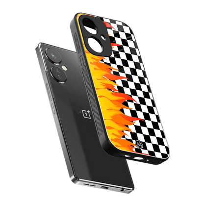 lil flames wild mode back phone cover | glass case for oneplus nord ce 3