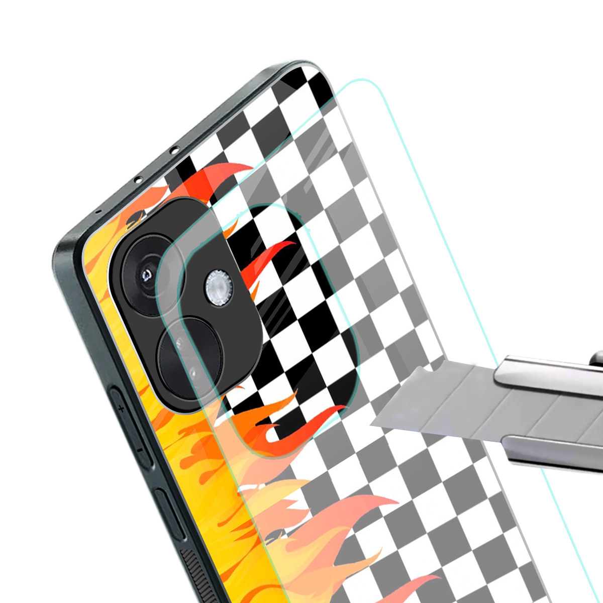 lil flames wild mode back phone cover | glass case for oneplus nord ce 3