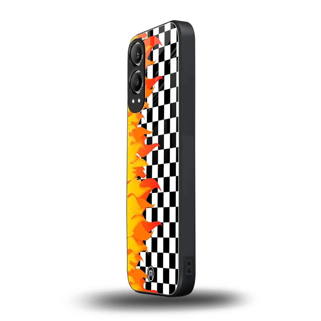 lil flames wild mode back phone cover | glass case for oneplus nord ce 4 lite