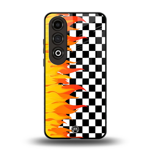 lil flames wild mode back phone cover | glass case for oneplus nord ce 4