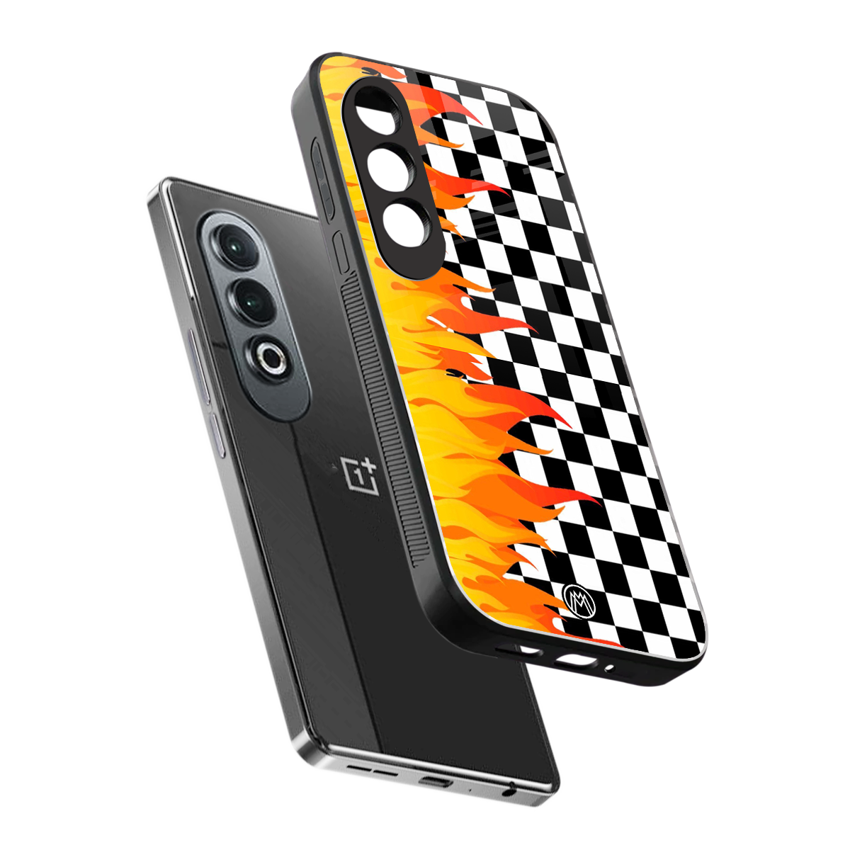 lil flames wild mode back phone cover | glass case for oneplus nord ce 4