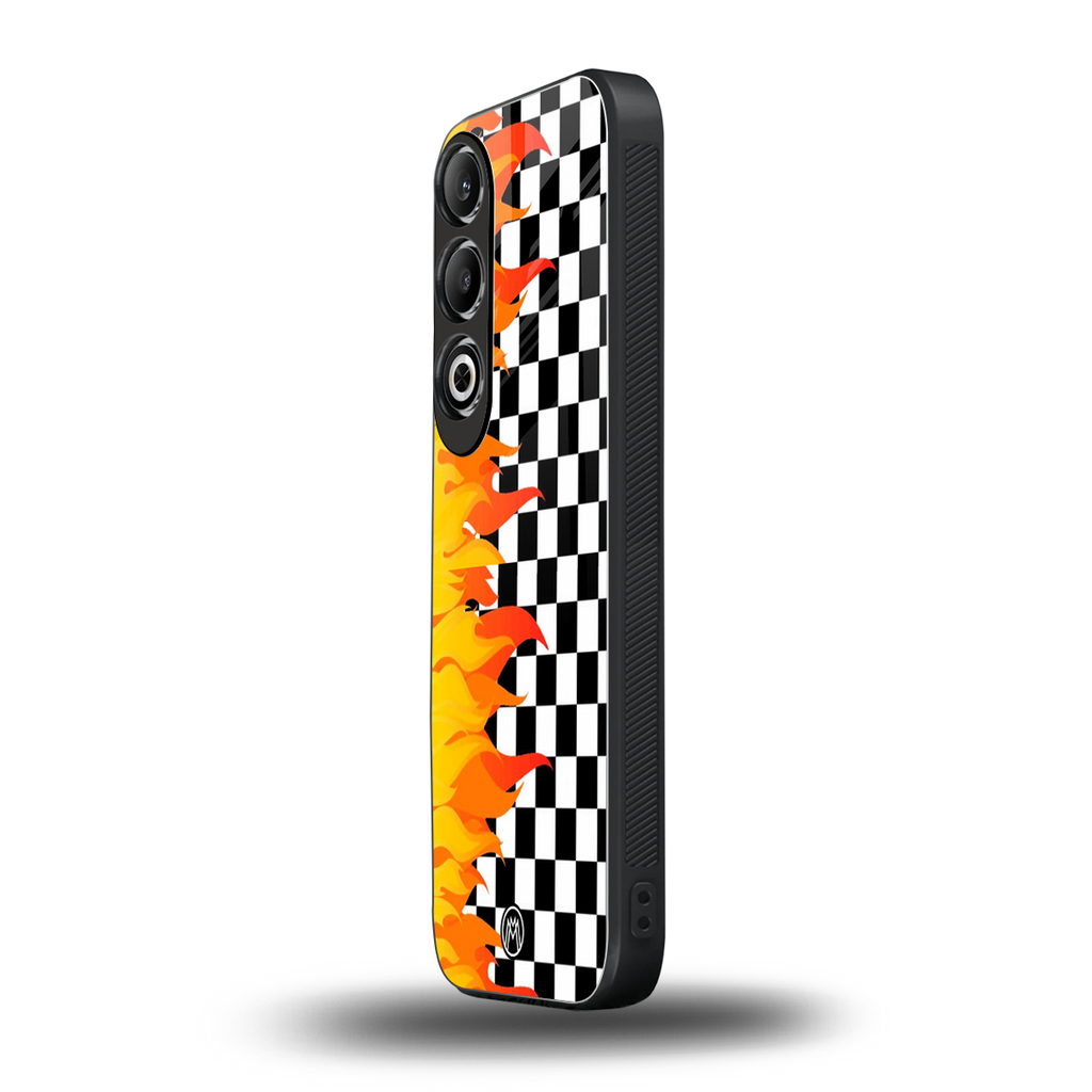 lil flames wild mode back phone cover | glass case for oneplus nord ce 4