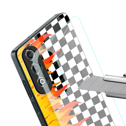 lil flames wild mode back phone cover | glass case for oneplus nord ce 4