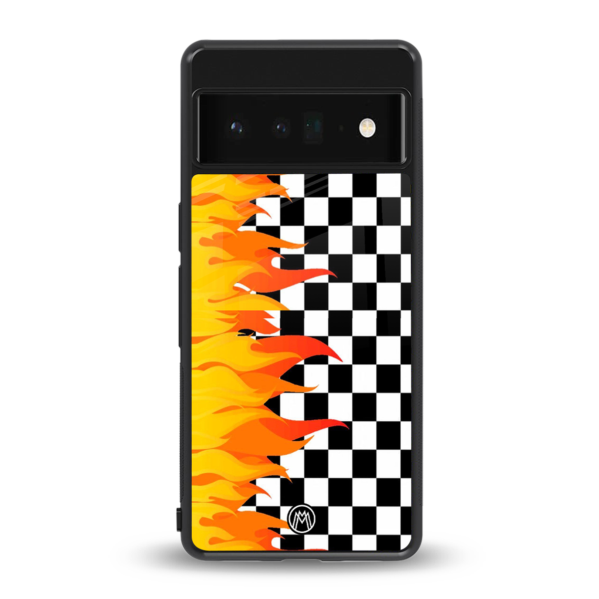 lil flames wild mode back phone cover | glass case for google pixel 6 pro