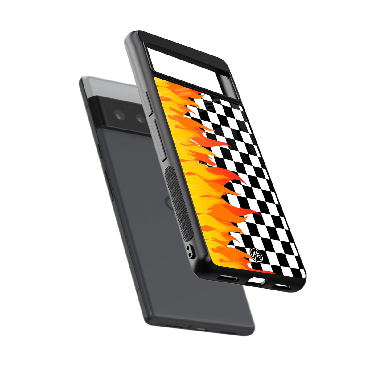 lil flames wild mode back phone cover | glass case for google pixel 6 pro