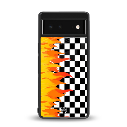 lil flames wild mode back phone cover | glass case for Google Pixel 6A