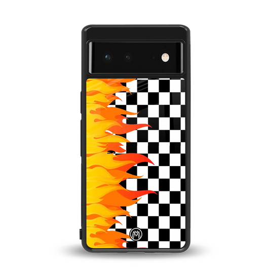 lil flames wild mode back phone cover | glass case for Google Pixel 6A