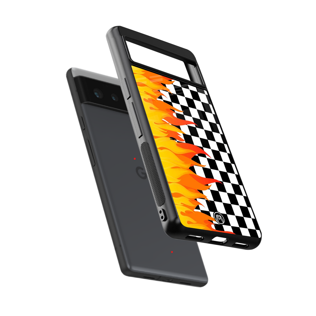 lil flames wild mode back phone cover | glass case for Google Pixel 6A