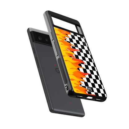 lil flames wild mode back phone cover | glass case for Google Pixel 6A