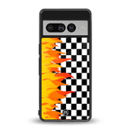 lil flames wild mode back phone cover | glass case for google pixel 7 pro