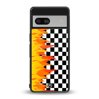 lil flames wild mode back phone cover | glass case for Google Pixel 7