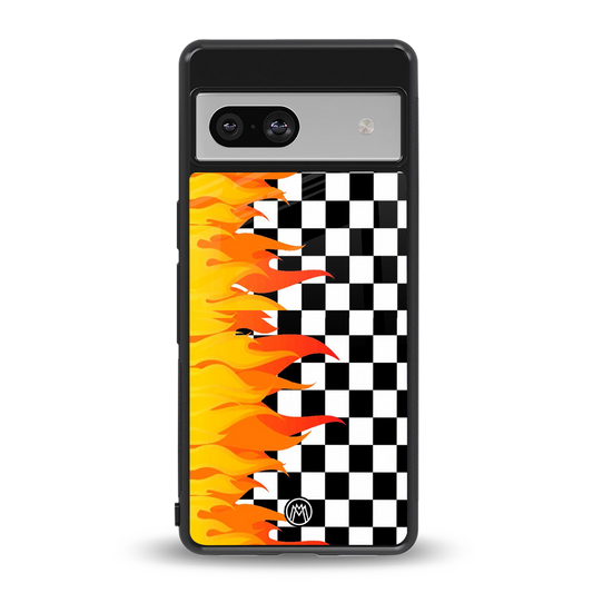 lil flames wild mode back phone cover | glass case for Google Pixel 7