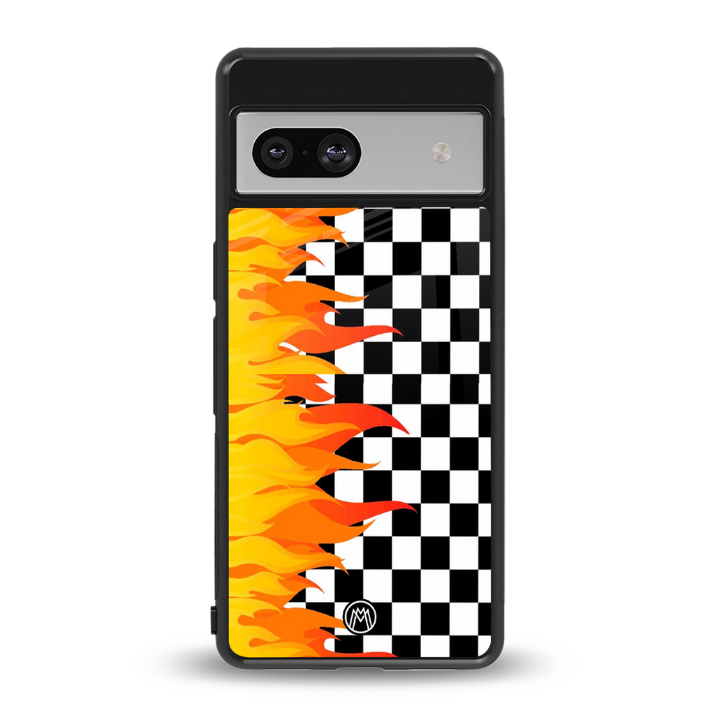 lil flames wild mode back phone cover | glass case for Google Pixel 7A