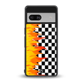 lil flames wild mode back phone cover | glass case for Google Pixel 7A
