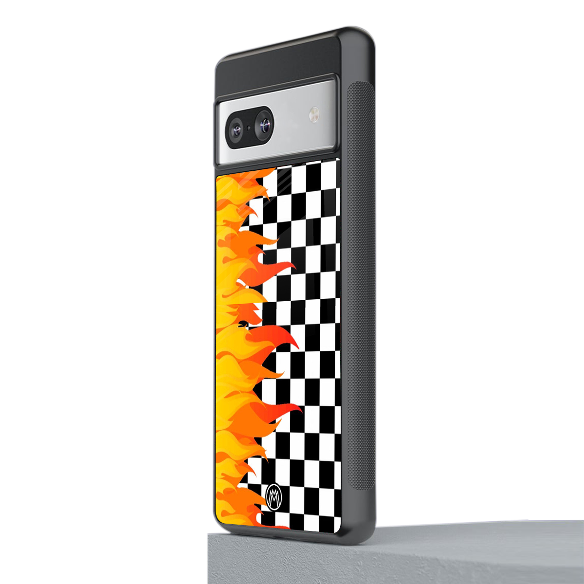 lil flames wild mode back phone cover | glass case for Google Pixel 7