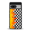 lil flames wild mode back phone cover | glass case for Google Pixel 8