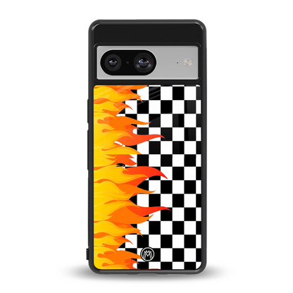 lil flames wild mode back phone cover | glass case for Google Pixel 8