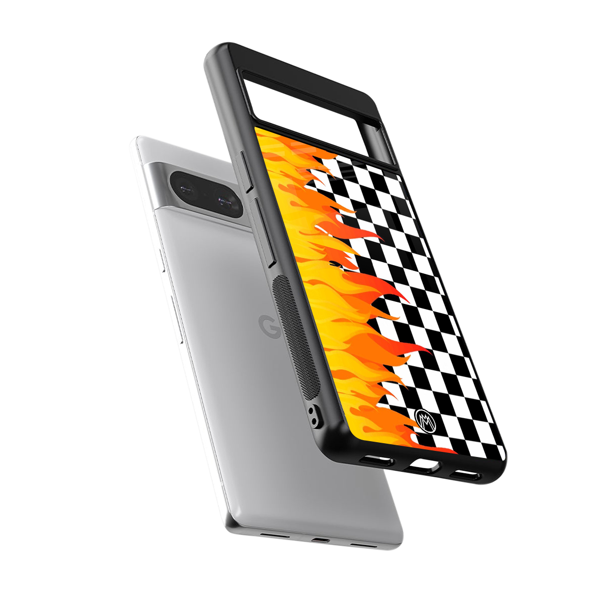 lil flames wild mode back phone cover | glass case for Google Pixel 8