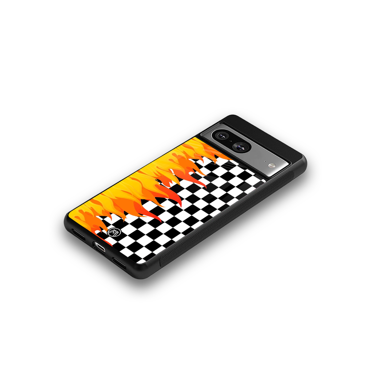 lil flames wild mode back phone cover | glass case for Google Pixel 8