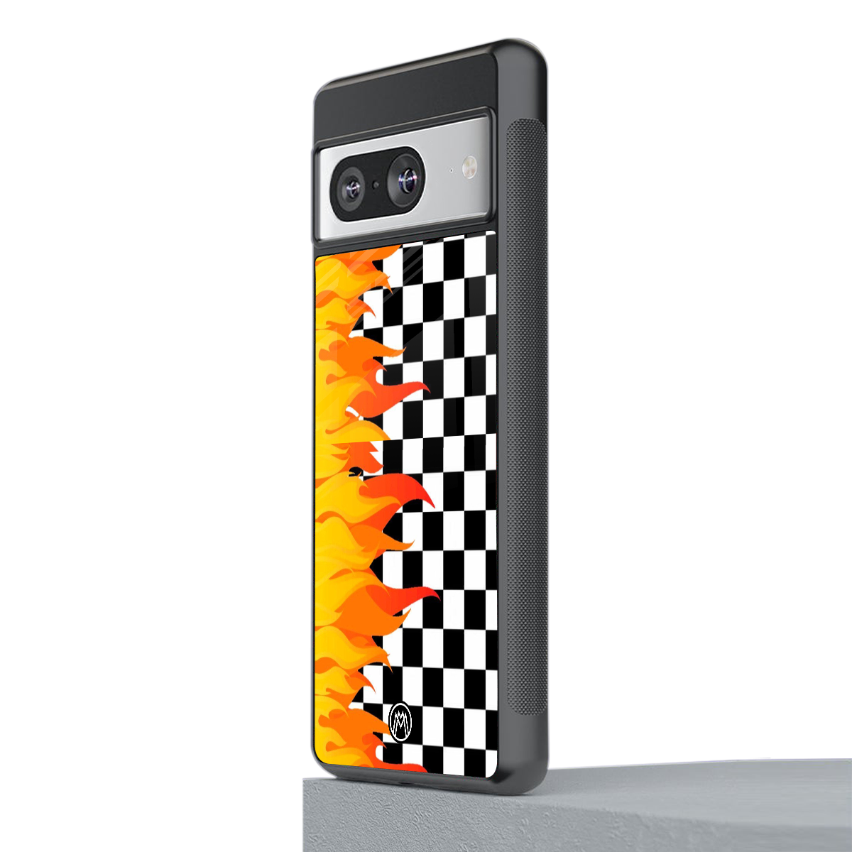 lil flames wild mode back phone cover | glass case for Google Pixel 8