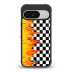 lil flames wild mode back phone cover | glass case for google pixel 9