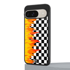 lil flames wild mode back phone cover | glass case for google pixel 9
