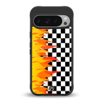 lil flames wild mode back phone cover | glass case for google pixel 9 pro
