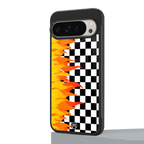 lil flames wild mode back phone cover | glass case for google pixel 9 pro