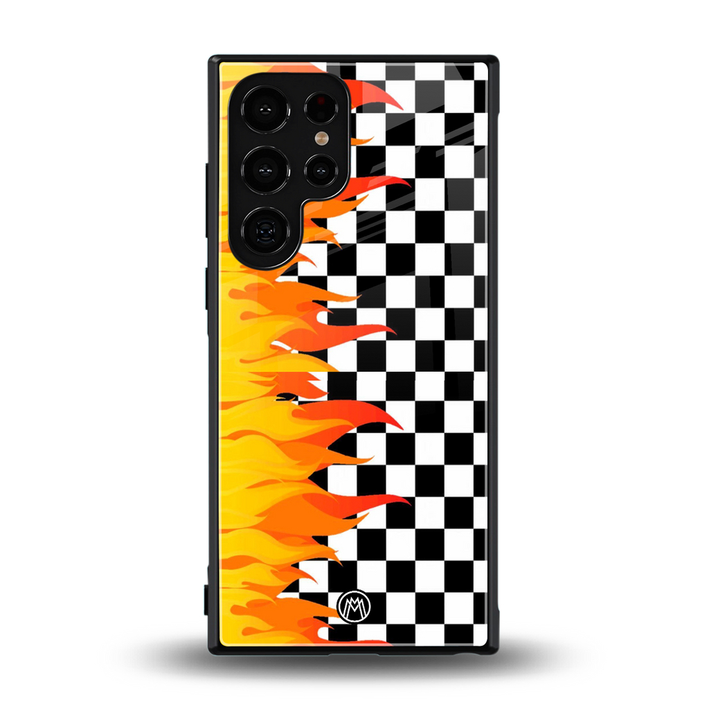 lil flames wild mode back phone cover | glass case for samsung galaxy s24 ultra