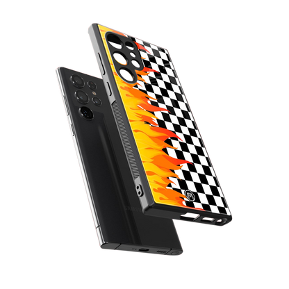 lil flames wild mode back phone cover | glass case for samsung galaxy s24 ultra