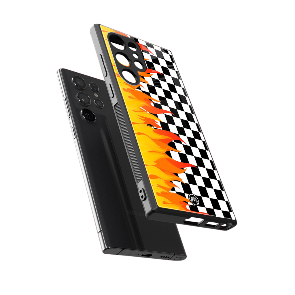 lil flames wild mode back phone cover | glass case for samsung galaxy s23 ultra