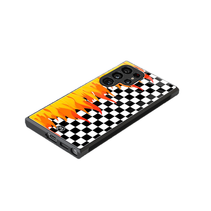 lil flames wild mode back phone cover | glass case for samsung galaxy s24 ultra