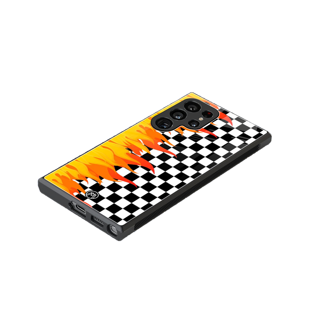 lil flames wild mode back phone cover | glass case for samsung galaxy s23 ultra