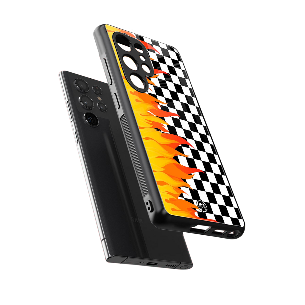 lil flames wild mode back phone cover | glass case for samsung galaxy s25 ultra