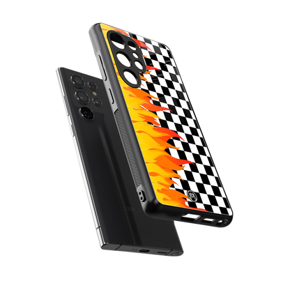 lil flames wild mode back phone cover | glass case for samsung galaxy s25 ultra