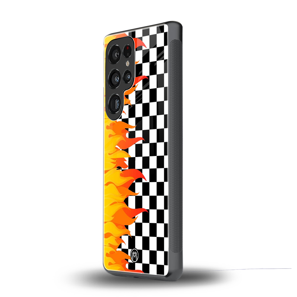 lil flames wild mode back phone cover | glass case for samsung galaxy s25 ultra