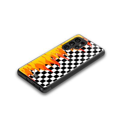lil flames wild mode back phone cover | glass case for samsung galaxy s25 ultra