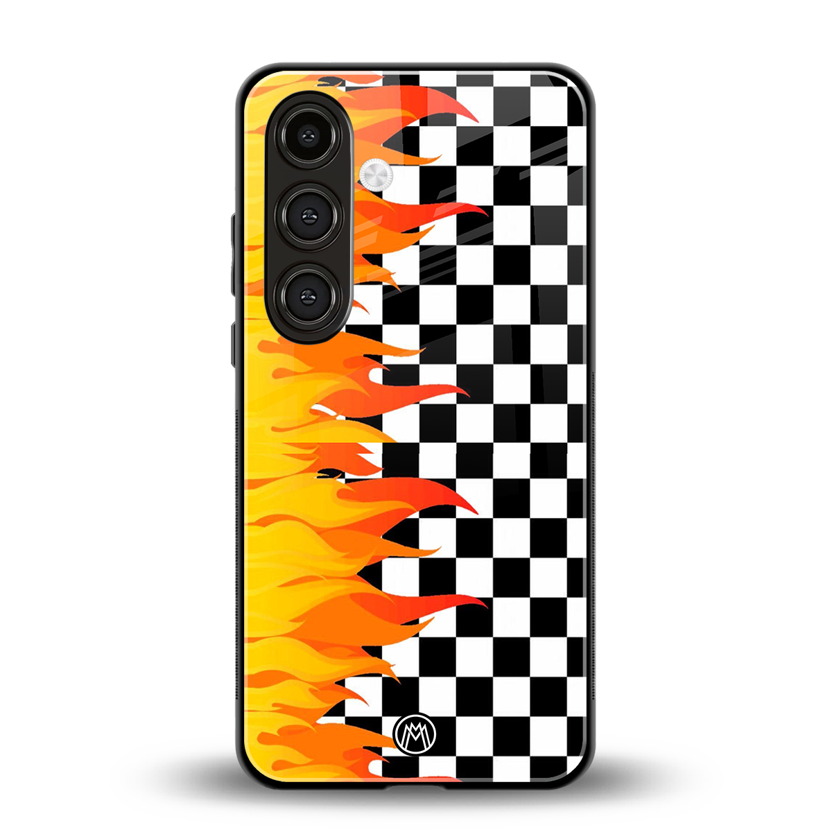 lil flames wild mode back phone cover | glass case for samsung galaxy s24 plus