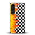 lil flames wild mode back phone cover | glass case for samsung galaxy s25 plus