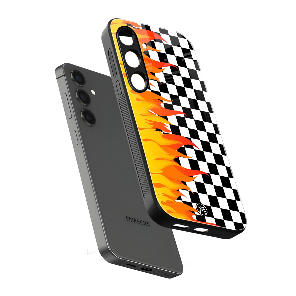 lil flames wild mode back phone cover | glass case for samsung galaxy s24 fe