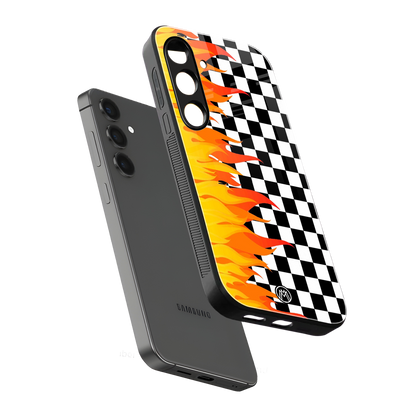 lil flames wild mode back phone cover | glass case for samsung galaxy s24 fe
