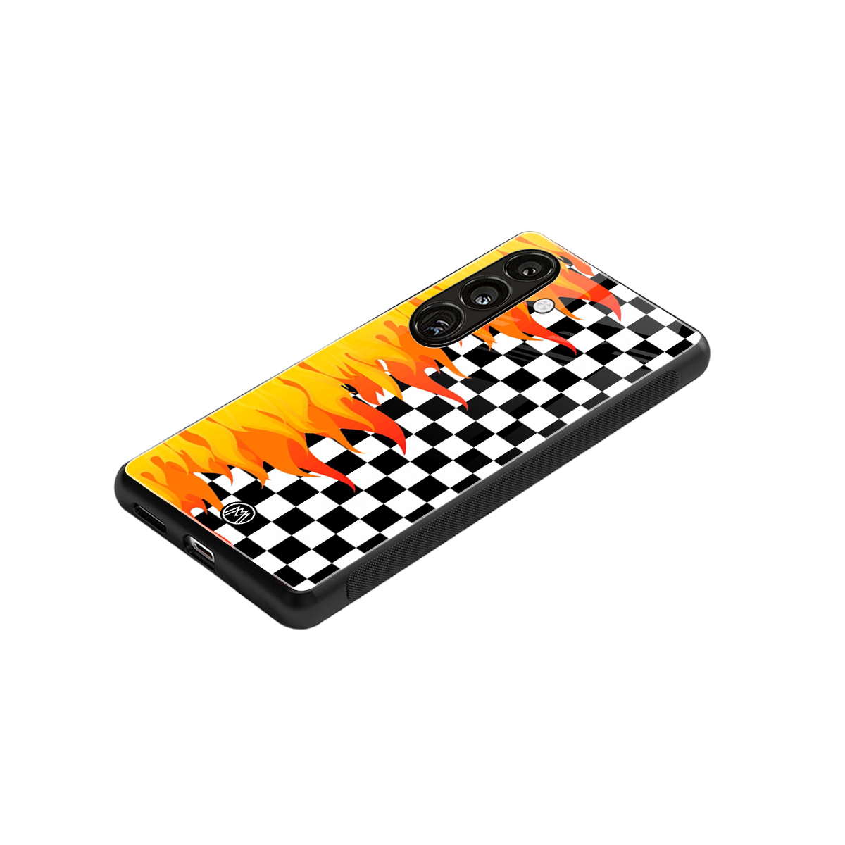 lil flames wild mode back phone cover | glass case for samsung galaxy s24 plus