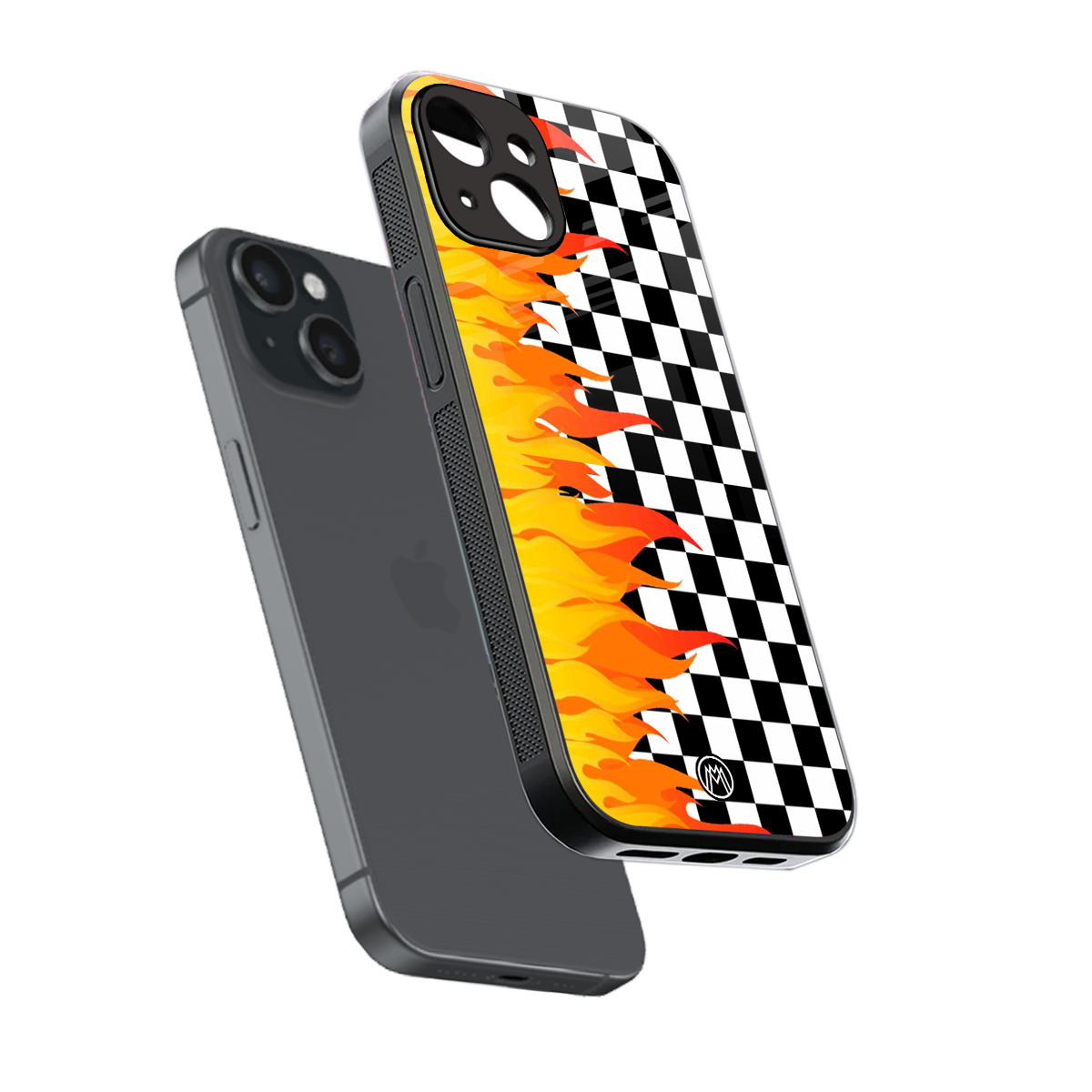 lil flames wild mode back phone cover | glass case for iphone 15
