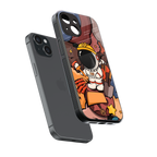 lil spaceman back phone cover | glass case for iphone 13 mini