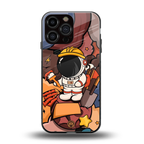lil spaceman back phone cover | glass case for iphone 13 pro max