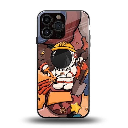 lil spaceman back phone cover | glass case for iphone 13 pro max