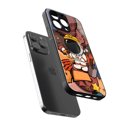 lil spaceman back phone cover | glass case for iphone 13 pro max