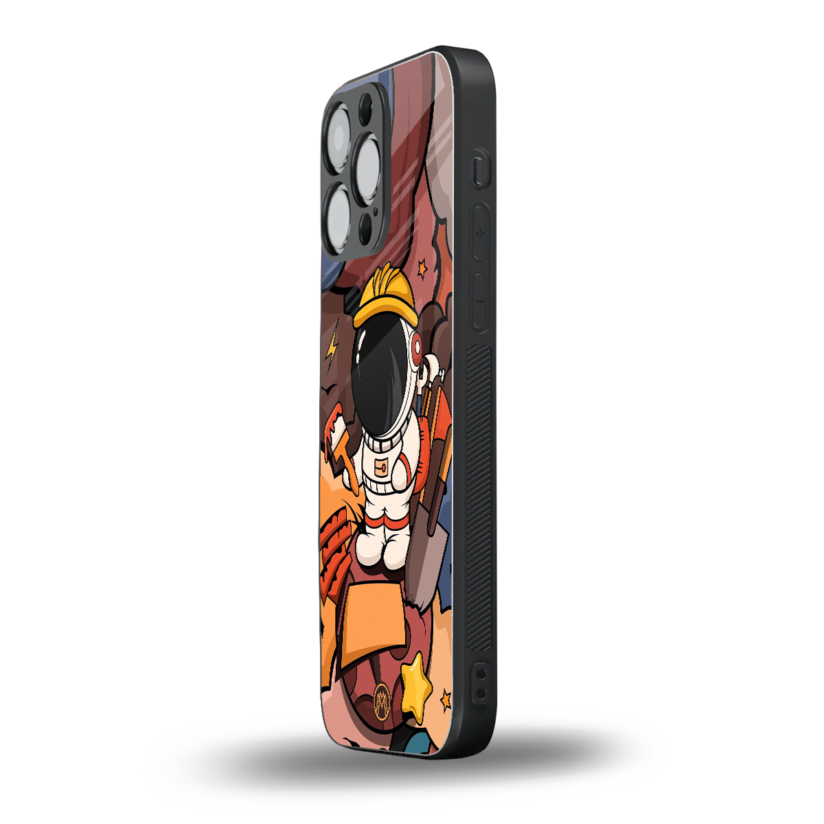 lil spaceman back phone cover | glass case for iphone 13 pro max