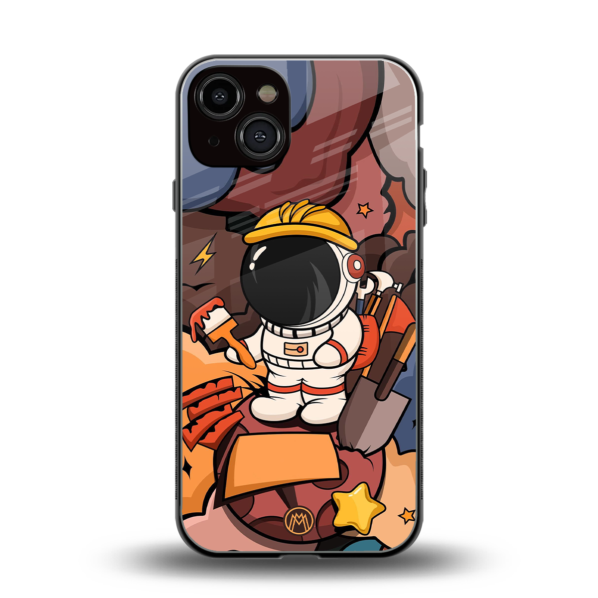 lil spaceman back phone cover | glass case for iphone 13